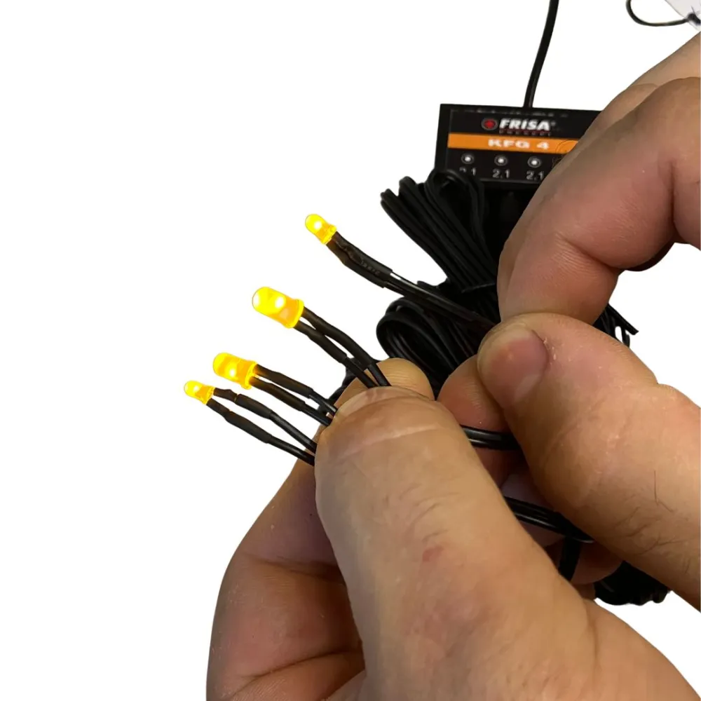 Complete Set of 4 Yellow LED Fires