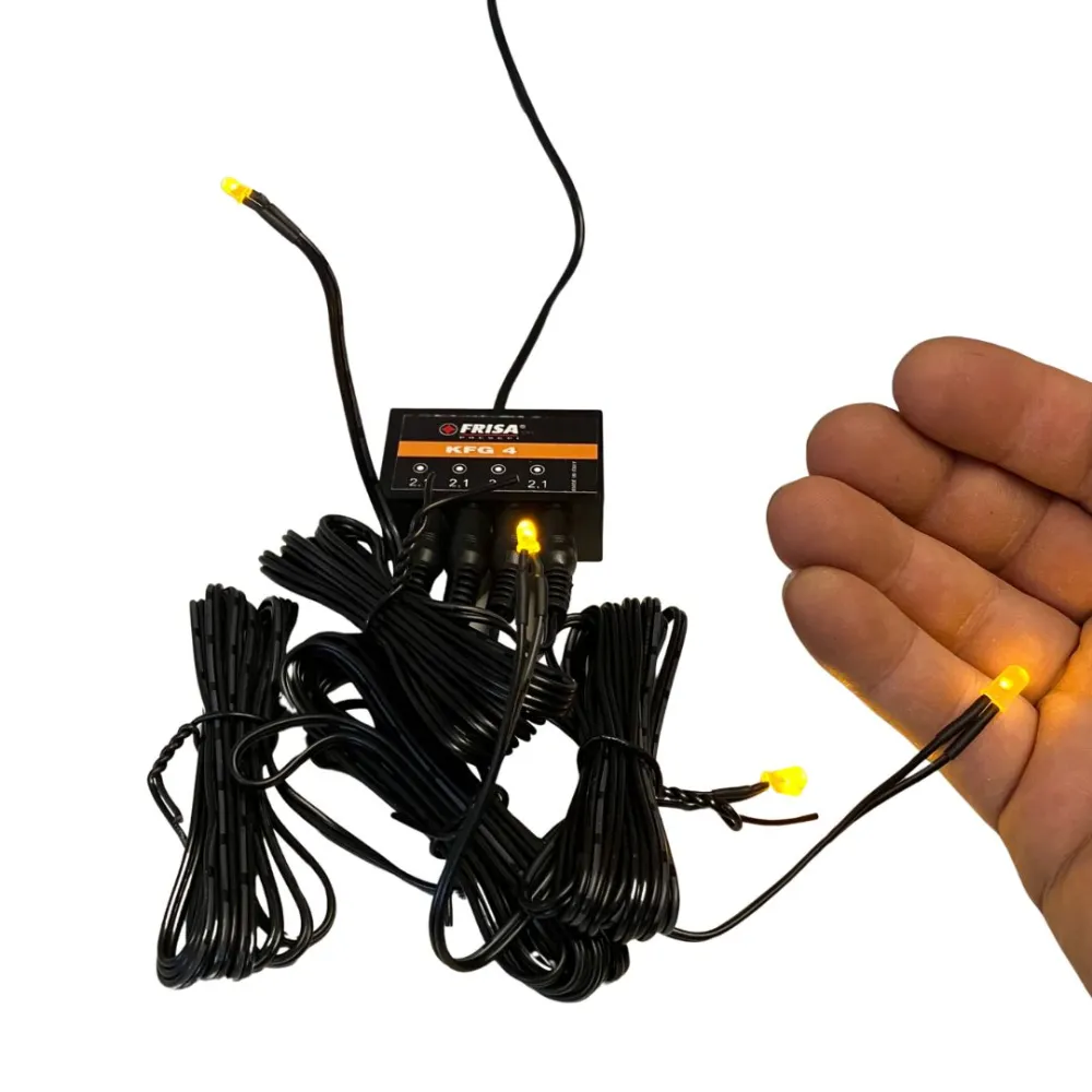 Complete Set of 4 Yellow LED Fires