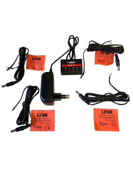 Complete Set of 4 Red LED Fires