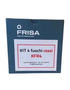 Kit completo 4 fuochi rossi a led 2
