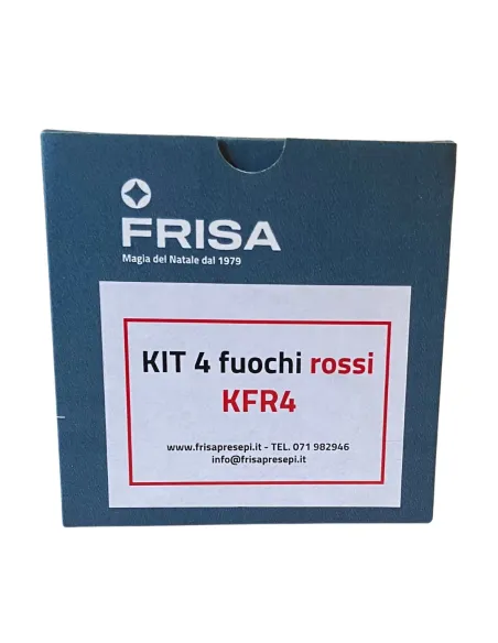 Kit completo 4 fuochi rossi a led