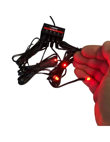 Kit completo 4 fuochi rossi a led