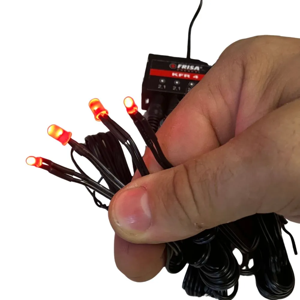 Complete Set of 4 Red LED Fires