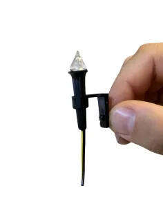 Torcia tremolante luce gialla autonoma con cavo per statue da 20-30 cm 2