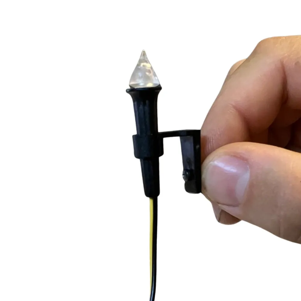 Flickering yellow torch with cable, standalone, for 20–30 cm Nativity figures