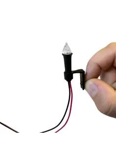 Torcia tremolante luce rossa autonoma con cavo per statue da 20-30 cm 2