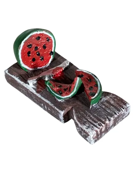 Tagliere con anguria in resina per statue da 10-15 cm