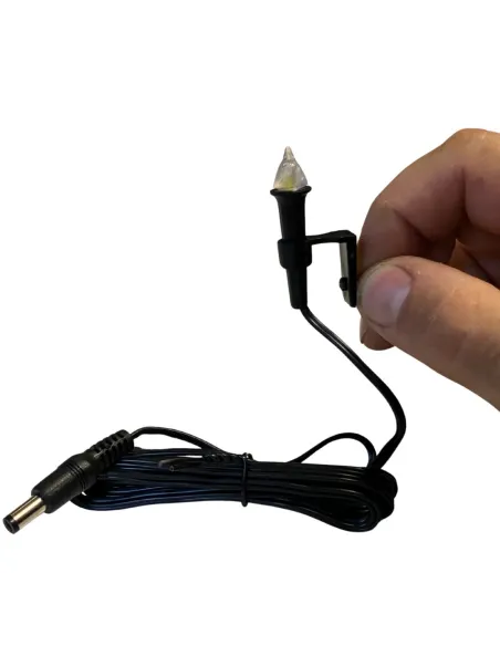 Yellow torch light with 2.1 mm plug, suitable for 20–30 cm Nativity figures