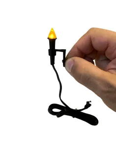 Yellow torch light with 2.1 mm plug, suitable for 20–30 cm Nativity figures