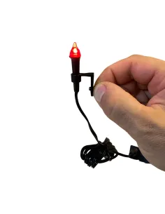 Miniature red torch light with 2.1 mm plug, suitable for 20–30 cm Nativity figures