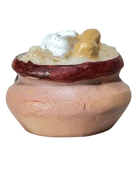 Pentola con uova in resina per statue da 15-20 cm