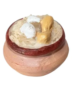 Pentola con uova in resina per statue da 15-20 cm