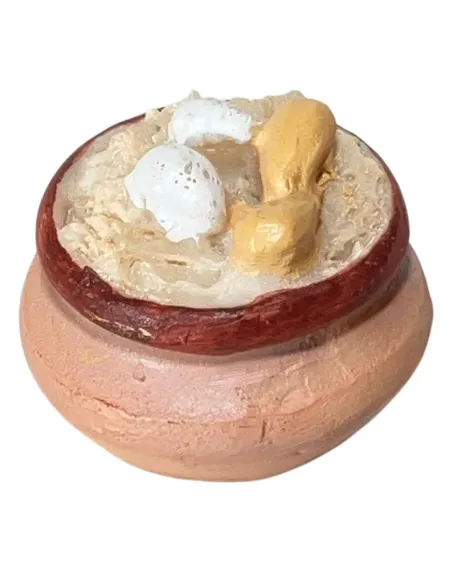 Pentola con uova in resina per statue da 15-20 cm
