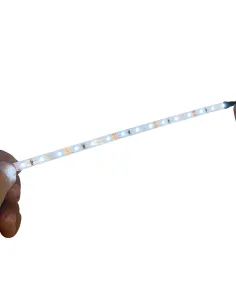Striscia 15 led bianco freddo completa di spinotto 2,5 mm