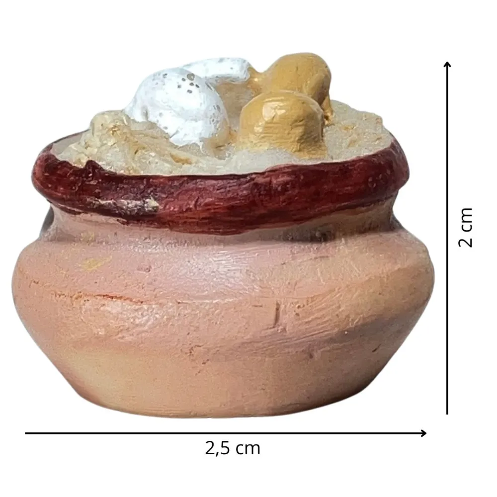 Resin Pot with Eggs for 15–20 cm Nativity Figures