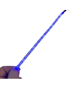 Striscia 15 led blu completa di spinotto 2,5 mm