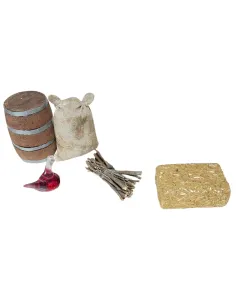 Set 5 pezzi a tema rurale per statue da 15 cm