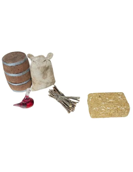 Set 5 pezzi a tema rurale per statue da 15 cm