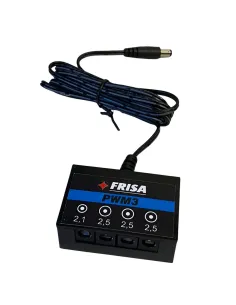 Multiple socket with 2.5 mm male plug and three 2.5 mm female outputs