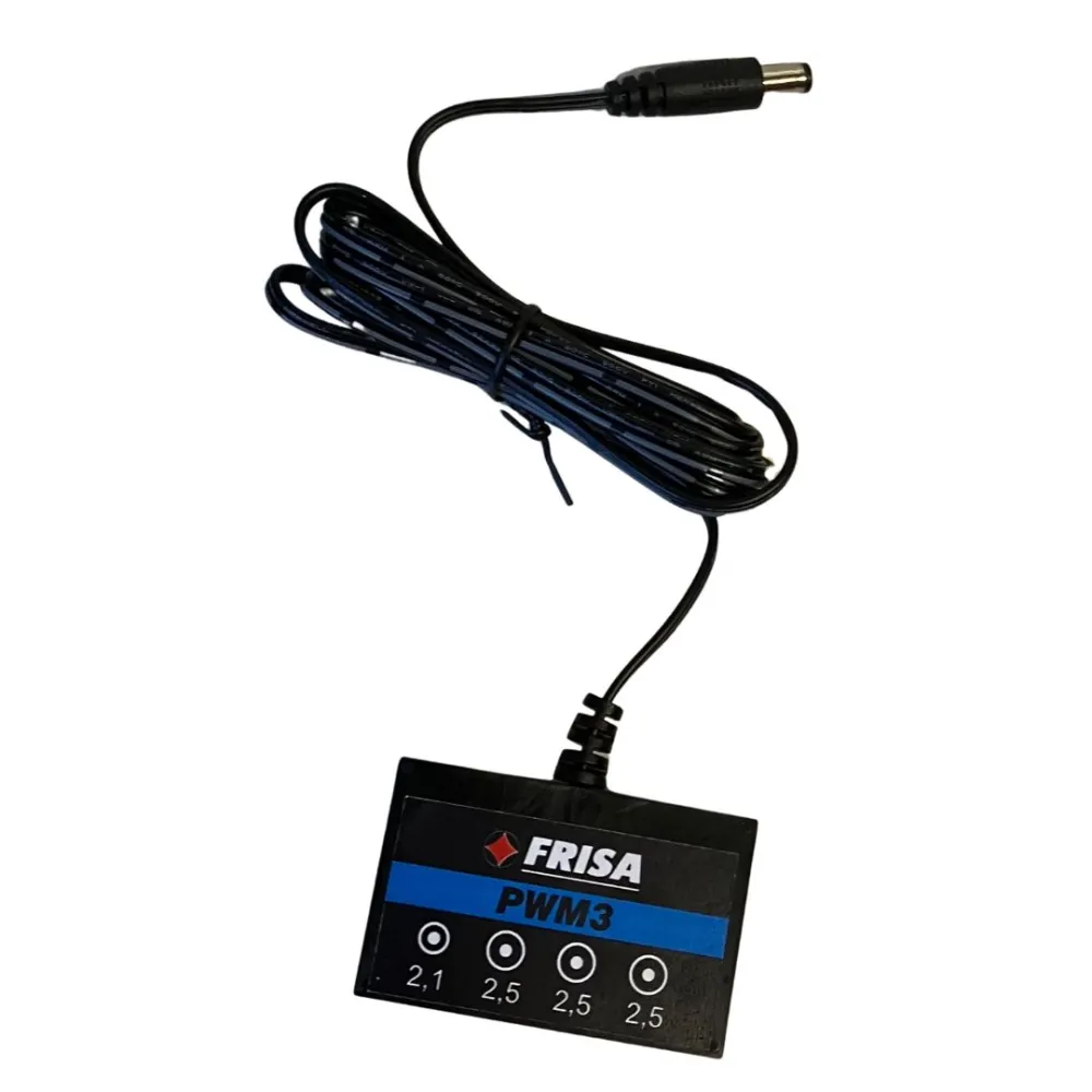 Multiple socket with 2.5 mm male plug and three 2.5 mm female outputs