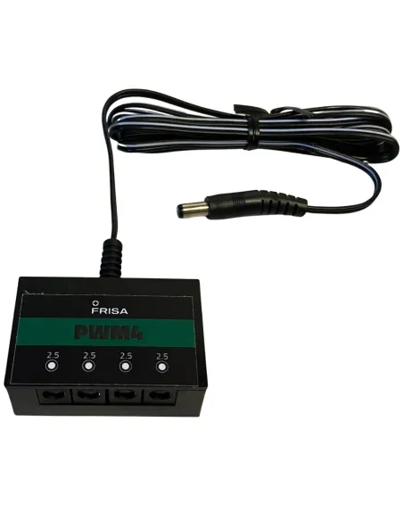 Multiple socket with 2.5 mm male plug and four 2.5 mm female plugs