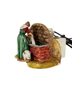 Lavandaia Landi alla fonte con movimento acqua 10 cm 2