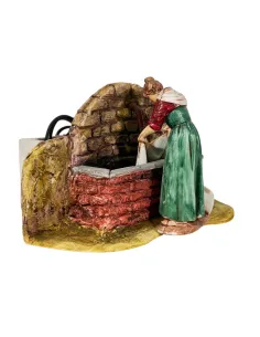 Lavandaia Landi alla fonte con movimento acqua 10 cm