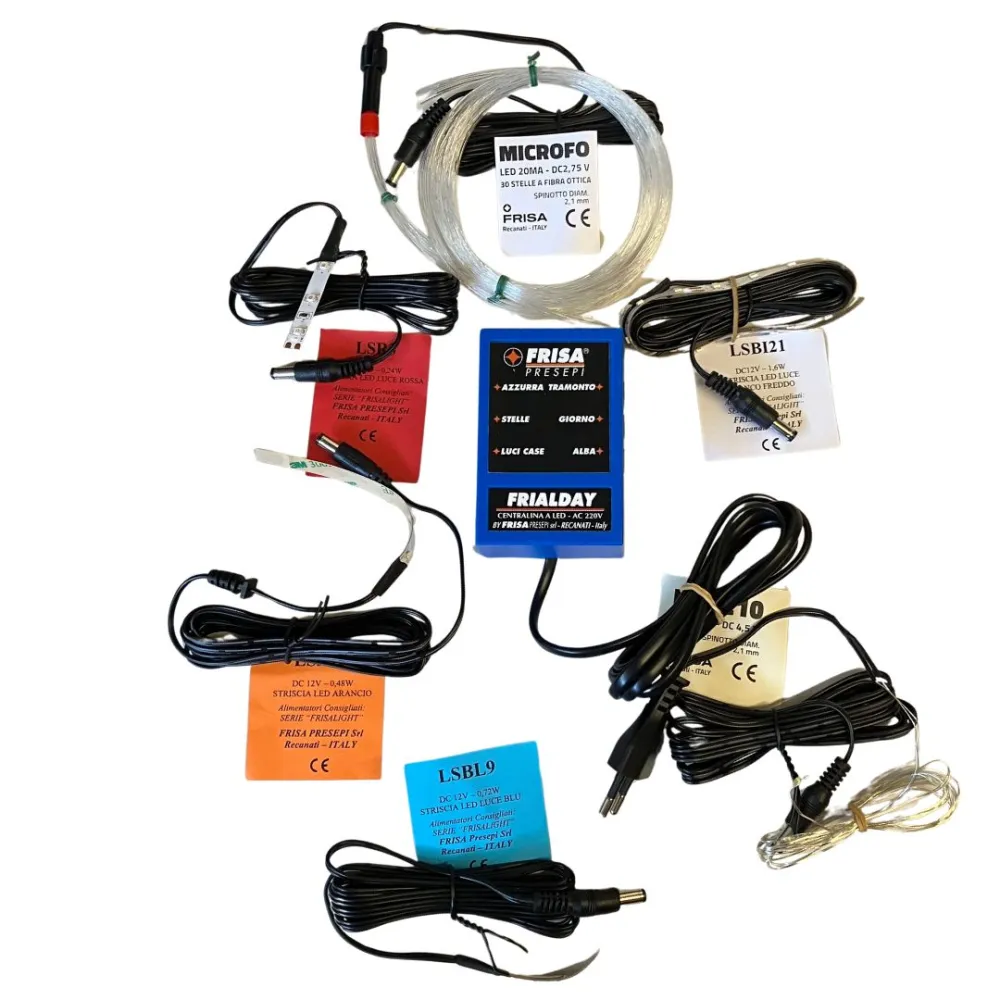 Four-phase LED control unit complete with kit for Nativity scenes up to 0.60 m²