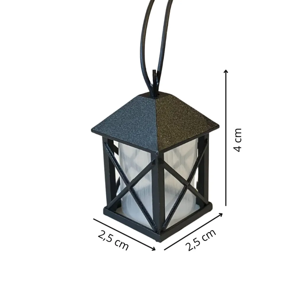 Mini lantern for micro lighting system, suitable for 30 cm Nativity figures
