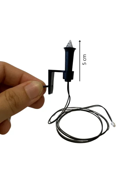 Torcia gialla per sistema di micro illuminazione adatta a statue da 20-30 cm