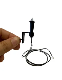 Miniature red torch light for micro lighting systems, suitable for 20–30 cm Nativity figures 2