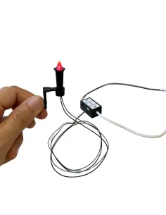 Torcia rossa per sistema di micro illuminazione adatto a statue da 20-30 cm