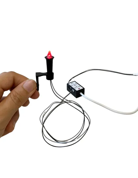 Torcia rossa per sistema di micro illuminazione adatto a statue da 20-30 cm