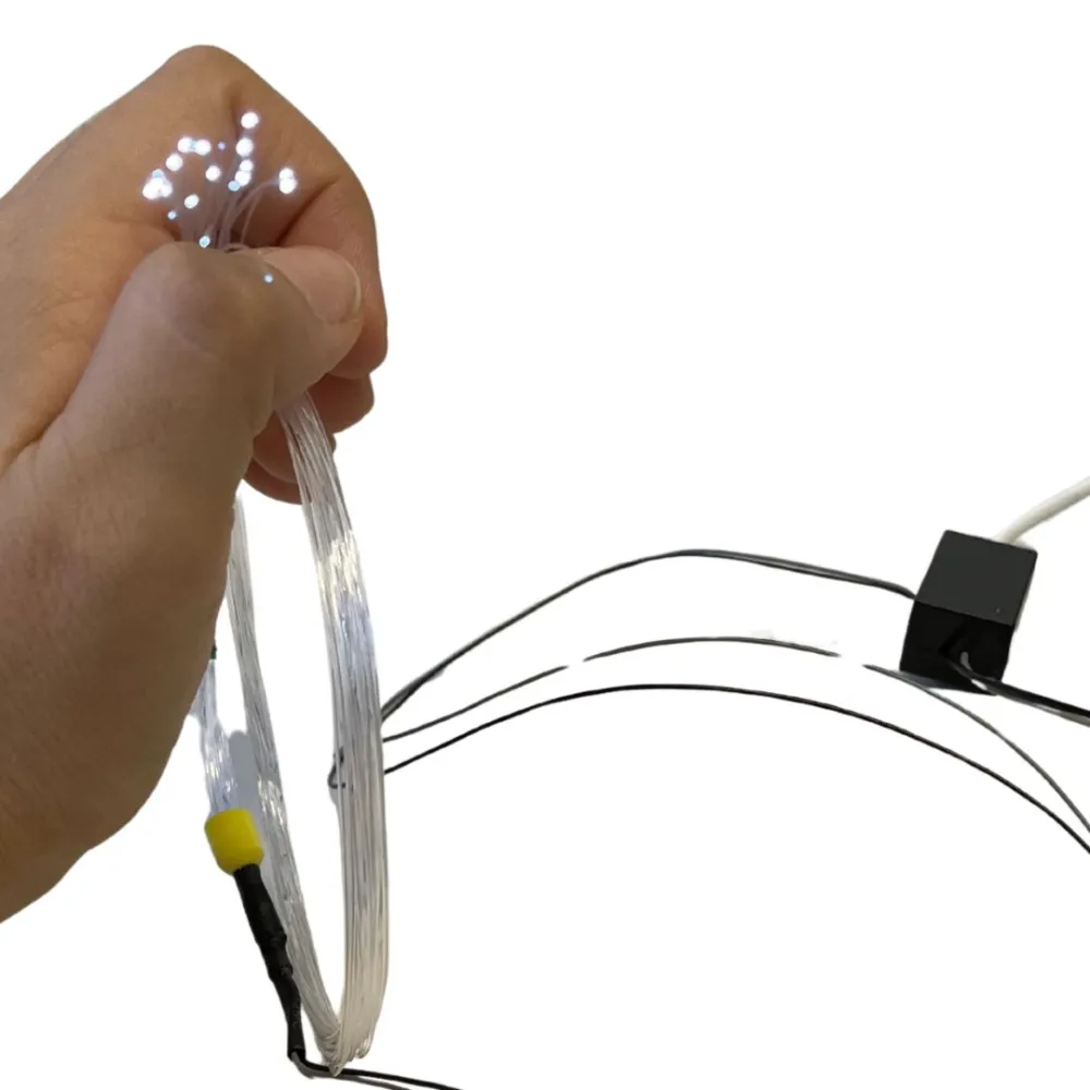 Bundle of 20 optical fiber strands for stars, compatible with micro lighting system