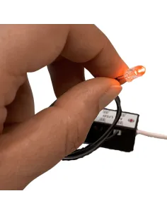 Single orange LED for micro lighting system