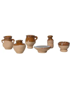 Set 6 pezzi in terracotta smaltata per statue da 20 cm 2
