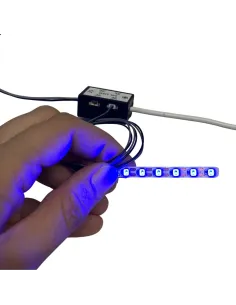 Striscia 6 led blu per sistema micro illuminazione
