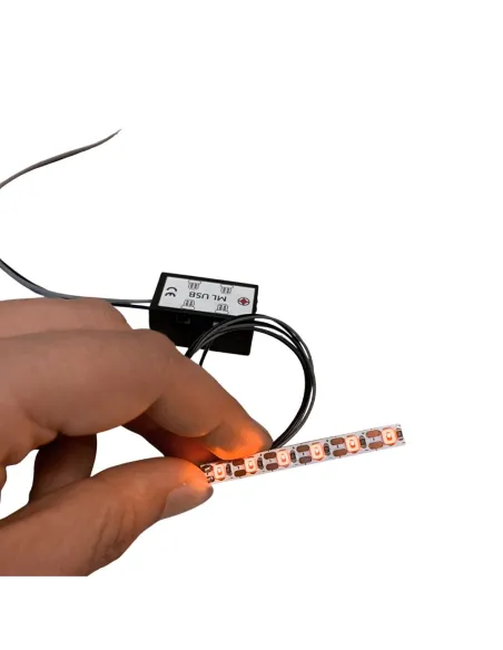 Striscia 6 led arancione per sistema di micro illuminazione