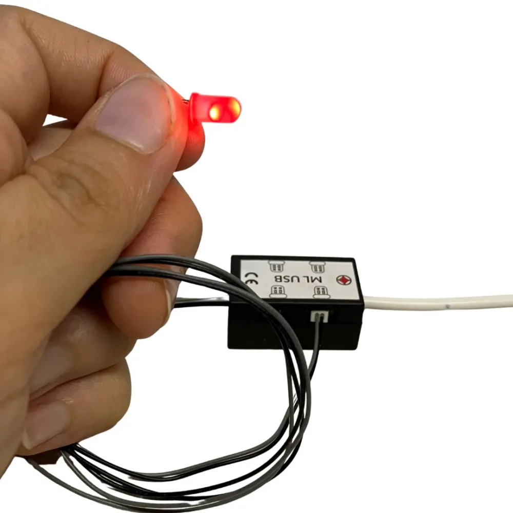 Red fire-effect LED for micro lighting system