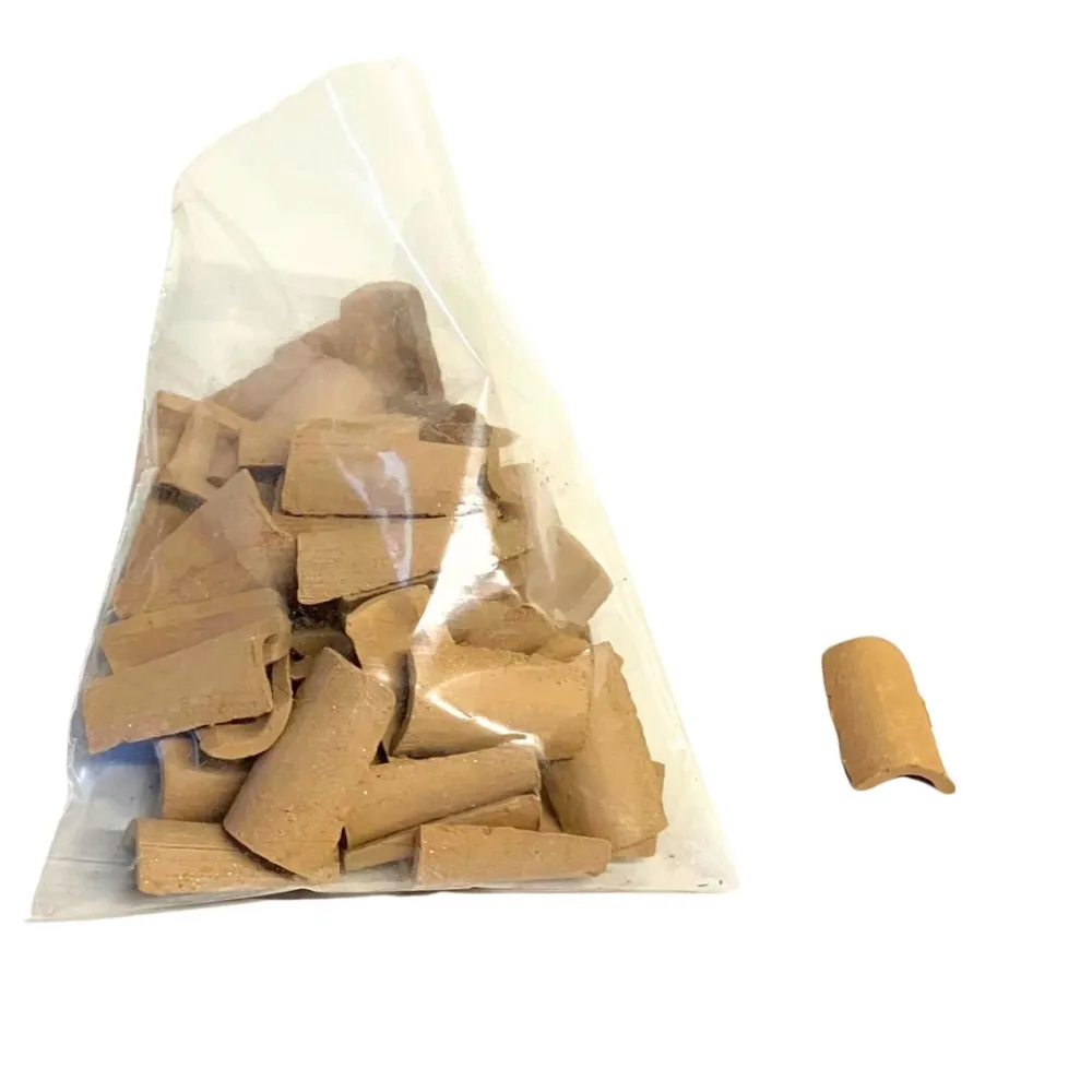 Bag of 50 Real Terracotta Roof Tiles for 8–10 cm Nativity Figures