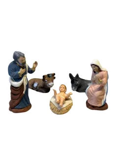 7 cm Terracotta Five-Piece Nativity Set