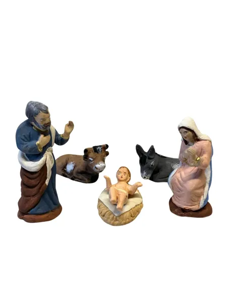 7 cm Terracotta Five-Piece Nativity Set