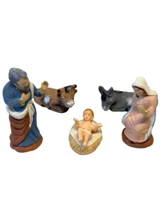Set Natività 5 pezzi in terracotta 7 cm 2