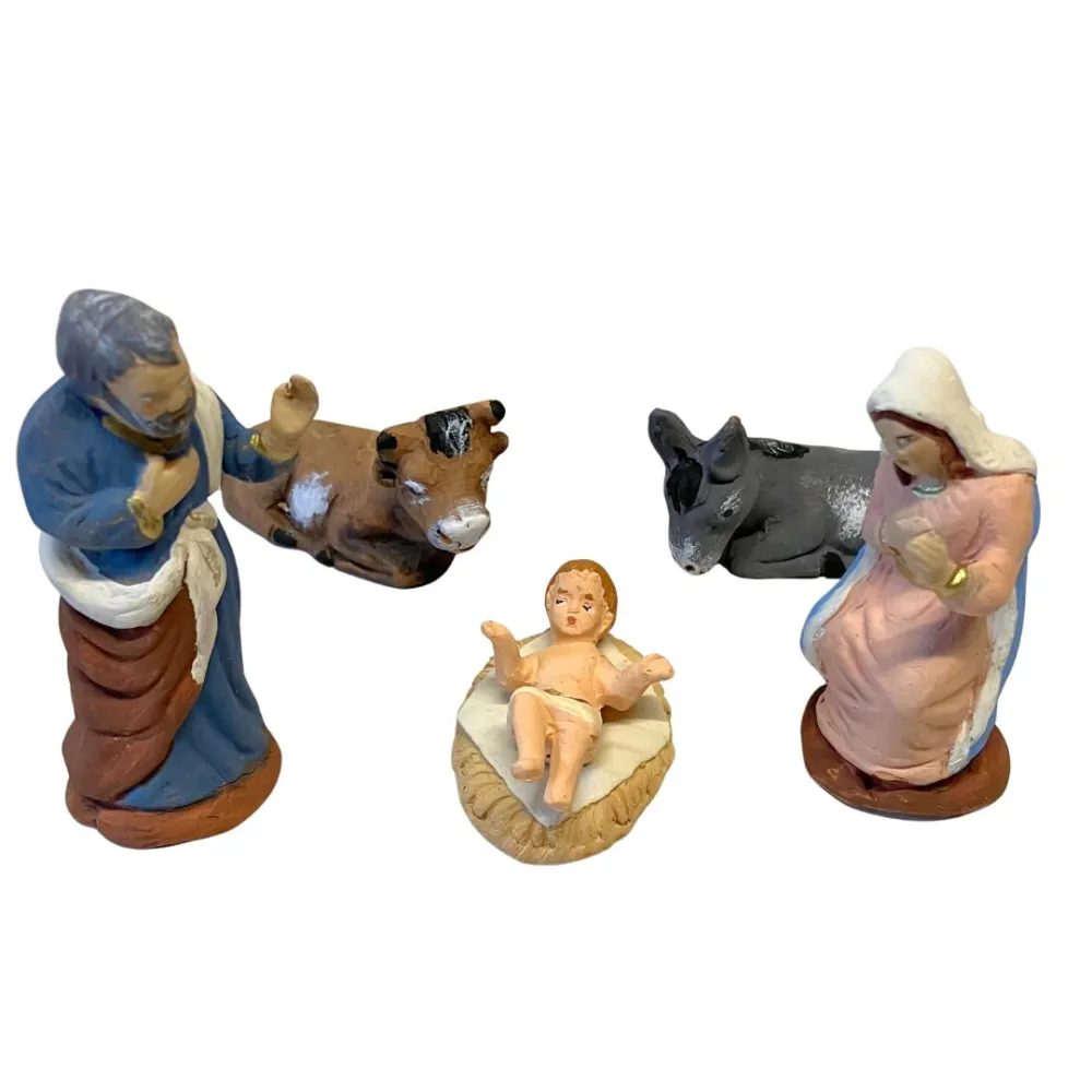 7 cm Terracotta Five-Piece Nativity Set