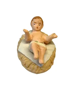 7 cm Terracotta Infant Jesus with Cradle 2