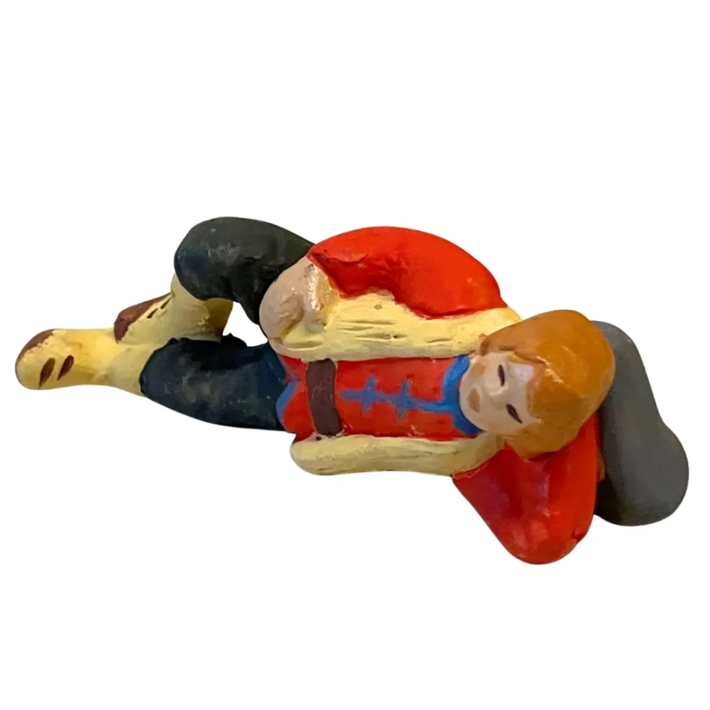 7 cm Terracotta Sleeping Young Man