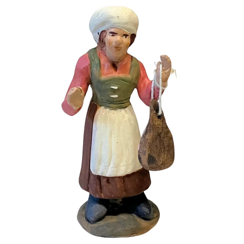 7 cm Terracotta Woman with Ham