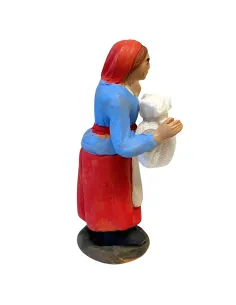 Donna con sacco in terracotta 7 cm 2