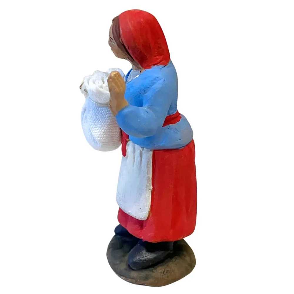 7 cm Terracotta Woman with Sack