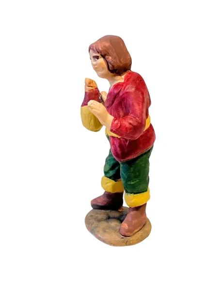 7 cm Terracotta Young Man with Wine Flask